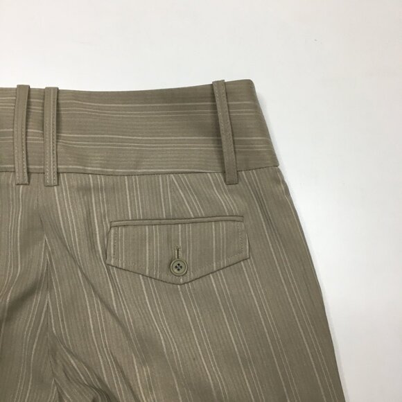 BCBGMAXAZRIA Taupe Beige Pinstriped TABATHA Flare Leg Dress Pant - Picture 10 of 11